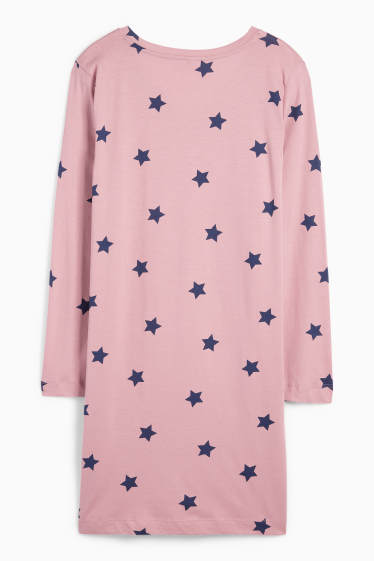 Damen - Nachthemd - gemustert - pink