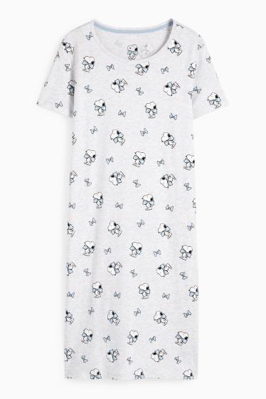 Femmes - Chemise de nuit - Peanuts - gris clair chiné