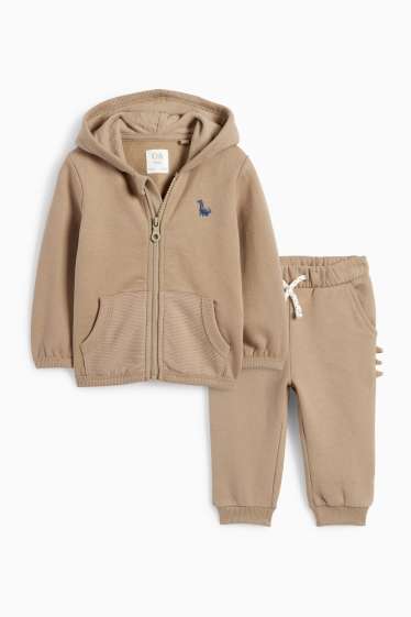 Bébés garçons - Dinosaure - tenue bébé - 2 pièces - beige