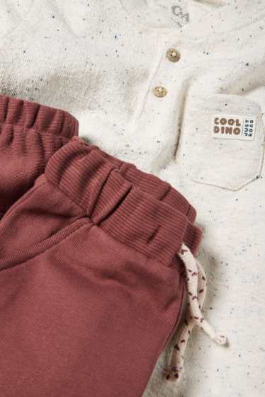 Miminka - chlapci - Outfit pro miminka - 2dílný - krémově bílá