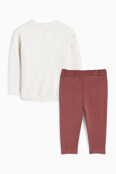 Miminka - chlapci - Outfit pro miminka - 2dílný - krémově bílá