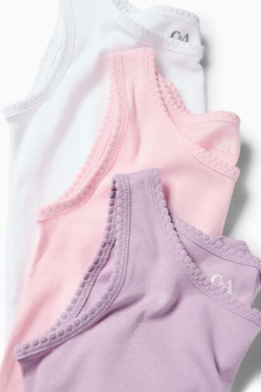 Kinder Mädchen - Multipack 3er - Singlet - violett