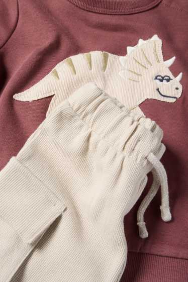 Bébés garçons - Dinosaures - tenue pour bébé - 2 pièces - bordeaux