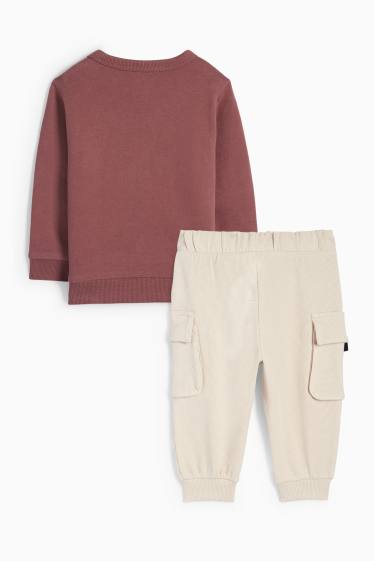 Bébés garçons - Dinosaures - tenue pour bébé - 2 pièces - bordeaux