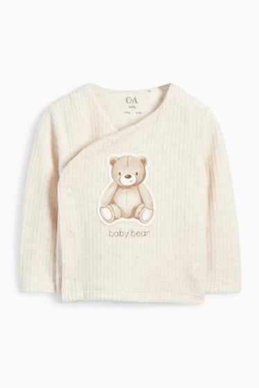 Unisex - Bärchen - Erstlingsoutfit - 2 teilig - beige