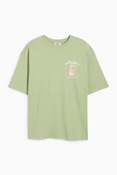 Damen - T-Shirt - Oversized - hellgrün