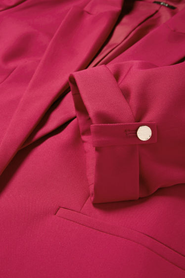 Dames - Lange blazer - regular fit - donker rose