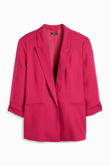 Dames - Lange blazer - regular fit - donker rose