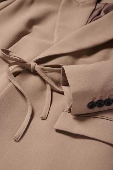 Damen - Longblazer - Relaxed Fit - taupe