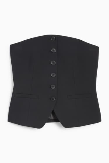 Women - Business waistcoat - body fit - black