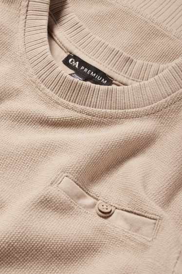 Children Boys - Sweatshirt - textured - beige