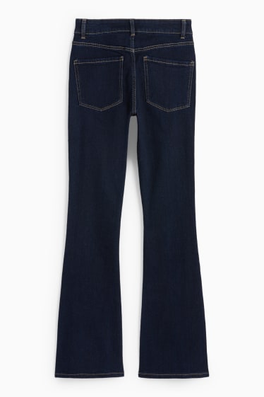 Dona - Flared Jeans - mid waist - texà blau fosc