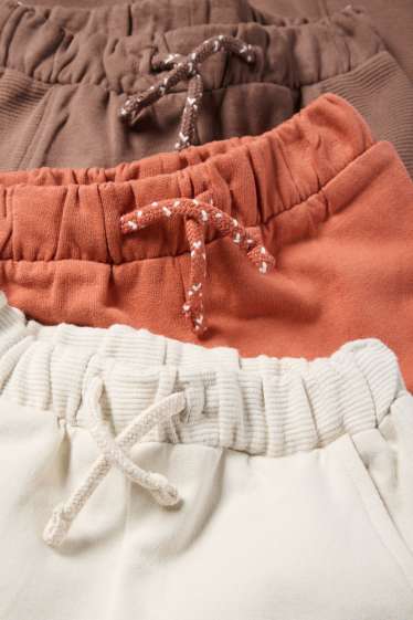 Bebeluși - băieți - Multipack 3 perechi - pantaloni de trening bebeluși - maro / bej