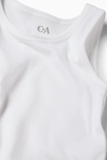 Kinderen: jongens - Set van 3 - singlet - wit
