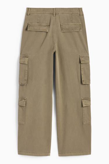Děti - dívky - Cargo kalhoty - khaki