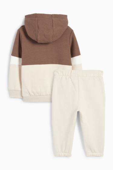Bébés garçons - Van de camping - tenue bébé - 2 pièces - marron / beige