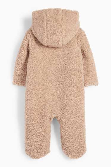 Unisex - Motiv veverky - teddy overal pro miminka - béžová