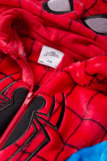 Kinder Jungen - Spider-Man - Onesie mit Kapuze - rot / blau