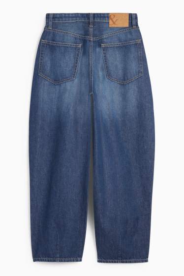 Dámské - Barrel jeans - high waist - džíny - modré