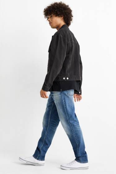 Pánské - Relaxed tapered jeans - džíny - modré