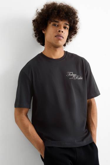 Herren - T-Shirt - Relaxed Fit - schwarz