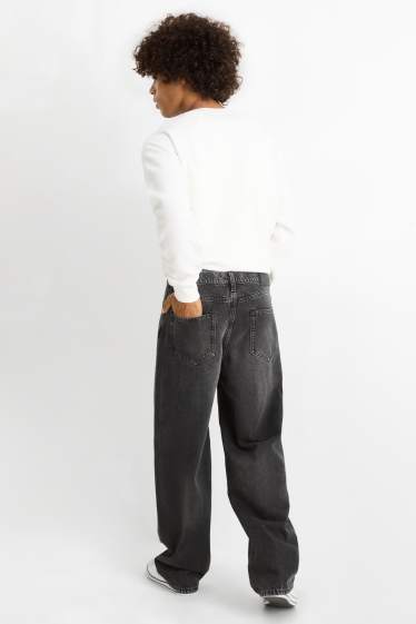Pánské - Baggy jeans - džíny - tmavošedé