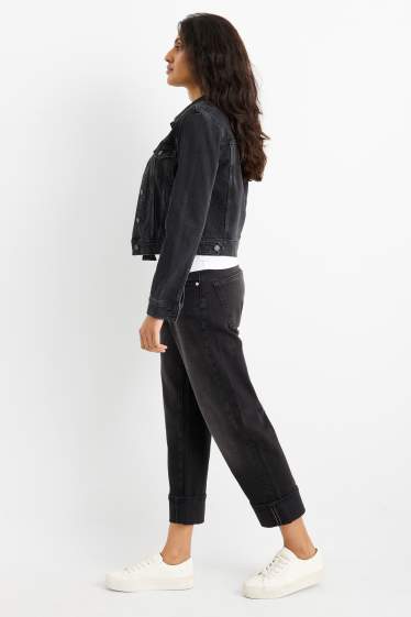 Damen - Boyfriend Jeans - Mid Waist - LYCRA® - dunkeljeansgrau
