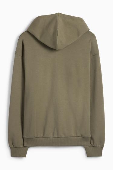 Hommes - Sweat zippé à capuche - vert