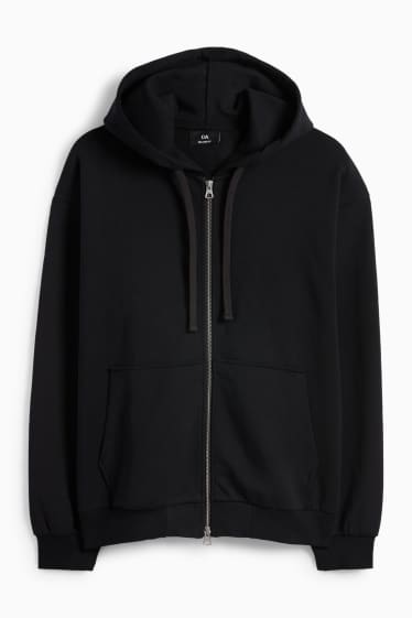Herren - Sweatjacke mit Kapuze - schwarz