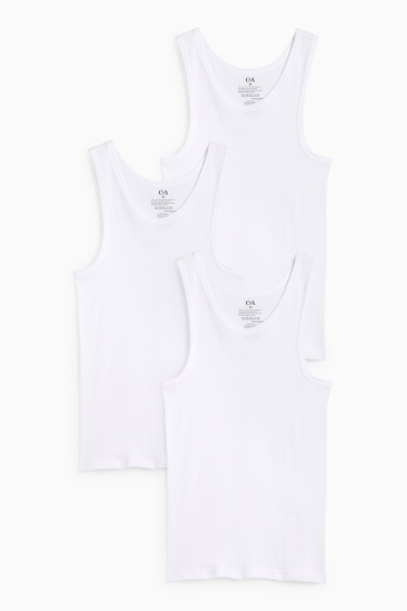 Men - Multipack of 3 - vest - skinny rib - white