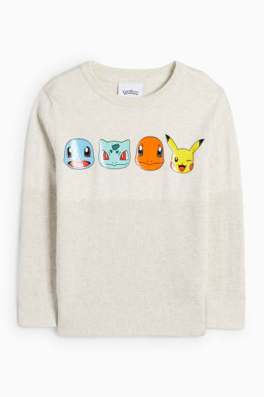 Kinder Buben - Pokémon - Pullover - hellbeige