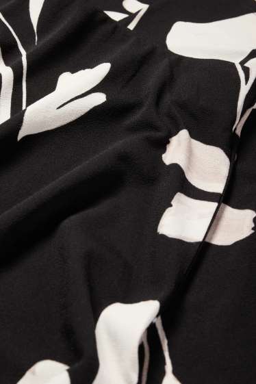 Donna - Gonna - a fiori - nero / bianco