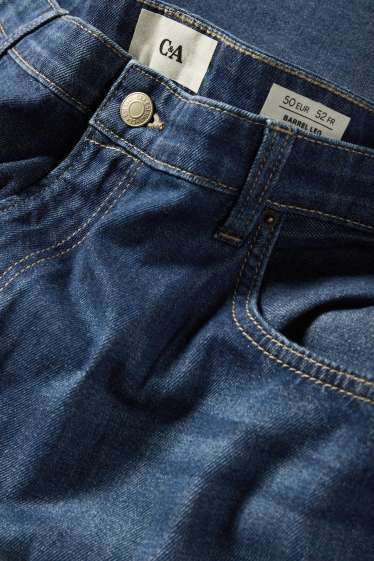 Damen - Barrel Jeans - High Waist - jeansblau