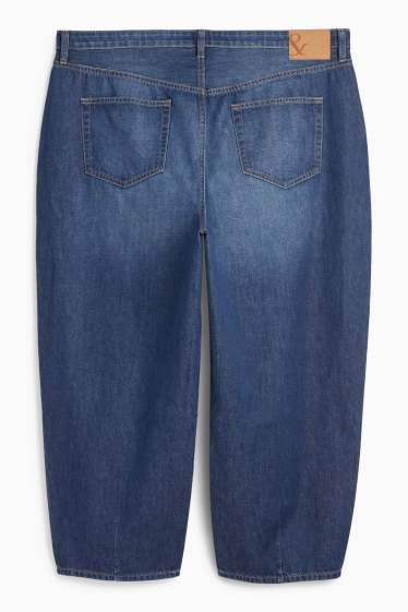 Damen - Barrel Jeans - High Waist - jeansblau