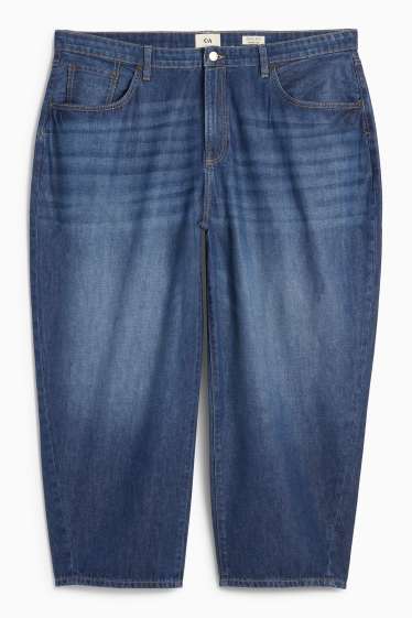 Damen - Barrel Jeans - High Waist - jeansblau