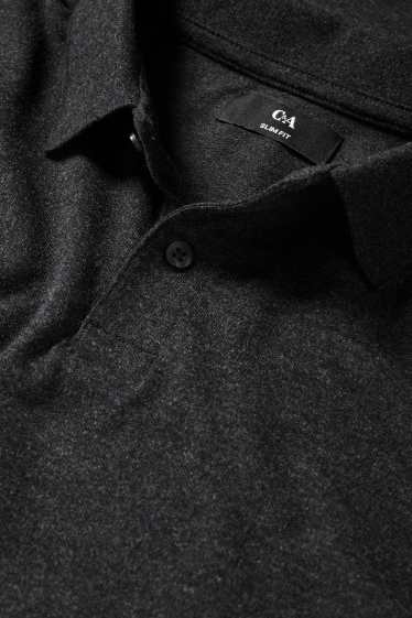 Home - Polo - slim fit - gris fosc