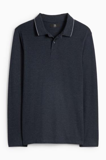 Herren - Poloshirt - Slim Fit - dunkelblau
