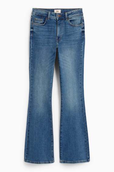 Dámské - Flared jeans - mid waist - džíny - světle modré