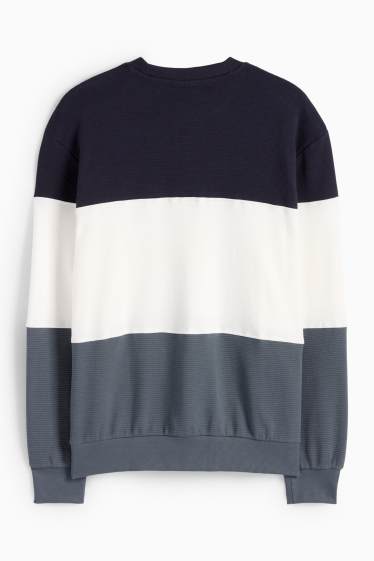 Men - Sweatshirt - dark blue / white