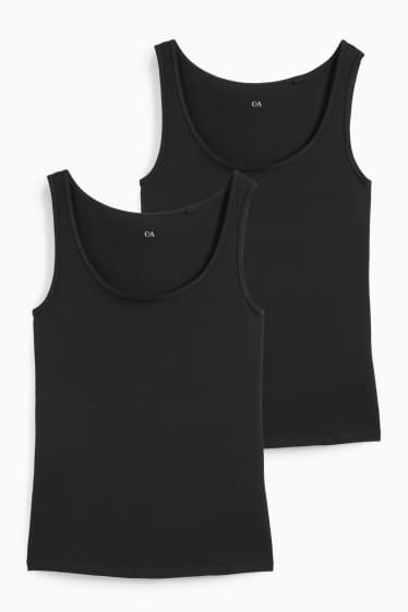 Dames - Set van 2 - top - zwart
