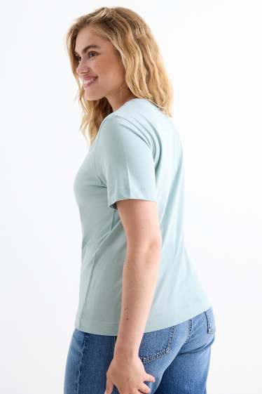 Damen - T-Shirt - Relaxed Fit - türkis