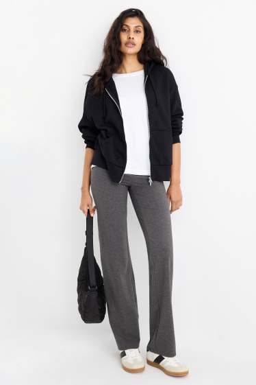 Dames - Basic legging - zwart / grijs