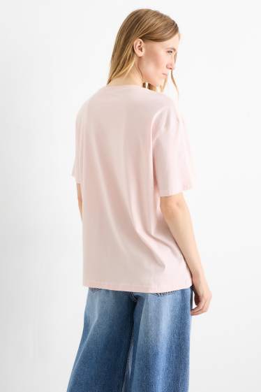 Damen - T-Shirt - Oversized - rosa