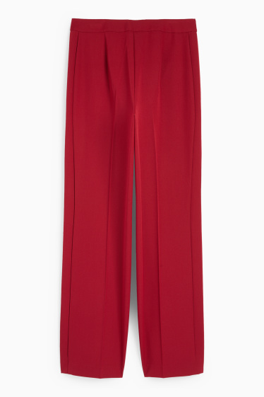 Damen - Business-Hose - Mid Waist - Regular Fit - dunkelrot