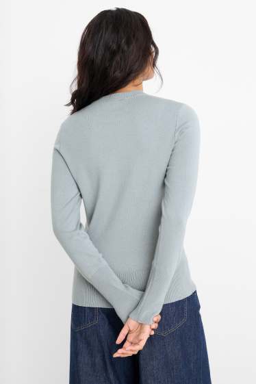 Damen - Feinstrick-Pullover - blau