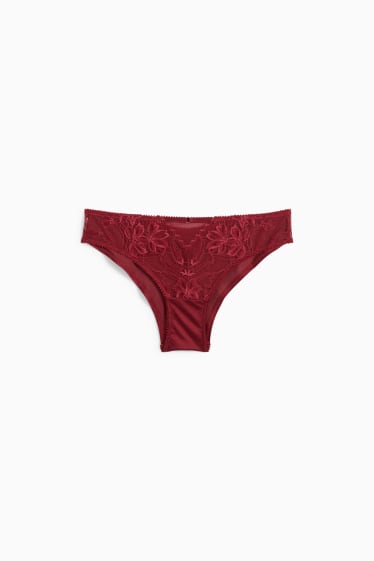 Dames - Slip - donkerrood