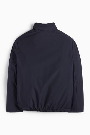 Herren - Jacke mit Kapuze - gefüttert - dunkelblau