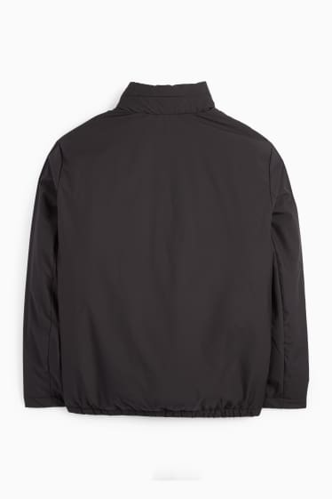 Herren - Jacke mit Kapuze - gefüttert - schwarz