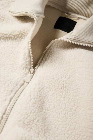Herren - Teddy-Jacke - hellbeige
