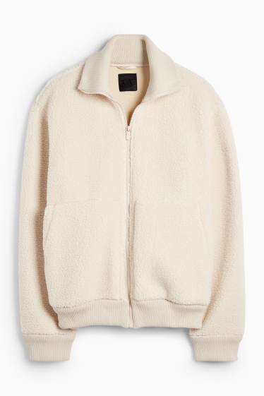 Herren - Teddy-Jacke - hellbeige